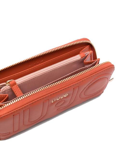 MANHATTAN Portafoglio grande zip around red tea - Portafogli Donna