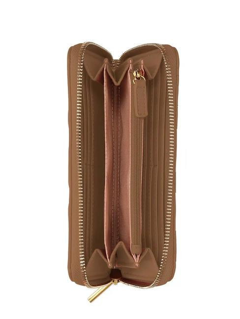 MANHATTAN Portafoglio grande zip around bronze caramel - Portafogli Donna