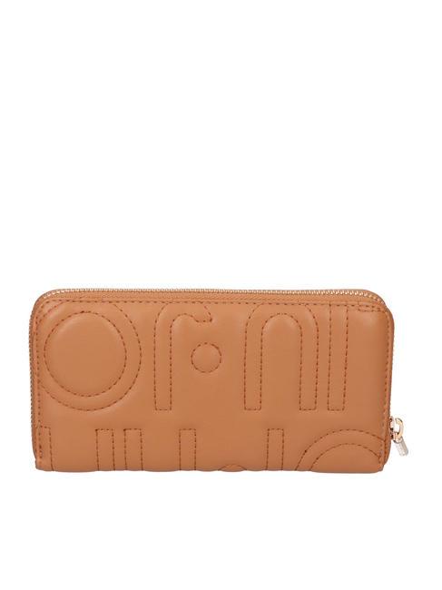 MANHATTAN Portafoglio grande zip around bronze caramel - Portafogli Donna