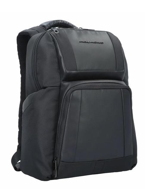 WALLABY Zaino in pelle e tessuto, porta pc 14", ok Ryanair Nero - Zaini da lavoro porta PC