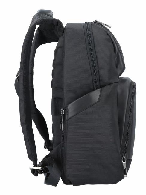WALLABY Zaino in pelle e tessuto, porta pc 14" Nero - Zaini da lavoro porta PC