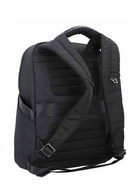 WALLABY Zaino in pelle e tessuto, porta pc 14" Nero - Zaini da lavoro porta PC
