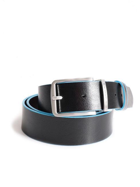 BLUE SQUARE Cintura reversibile in pelle, accorciabile mogano/nero - Cinture