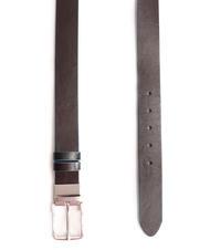 PIQUADRO BLUE SQUARE Cintura reversibile in pelle, accorciabile mogano/nero - Cinture - 3