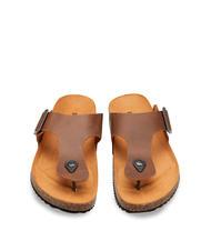 DOCKSTEPS VEGA 2284 Sandalo infradito in pelle con fibbia dark brown - Scarpe Uomo - 3