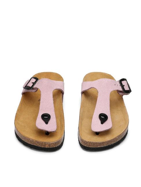 VEGA  Sandalo infradito in suede pink - Scarpe Donna