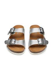 DOCKSTEPS VEGA  Sandalo in pelle laminata due fibbie silver - Scarpe Donna - 3
