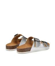 DOCKSTEPS VEGA  Sandalo in pelle laminata due fibbie silver - Scarpe Donna - 4