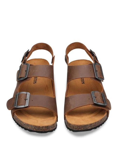 VEGA 2288 Sandalo francescano in pelle dark brown - Scarpe Uomo