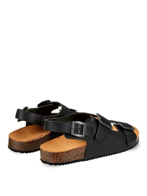 VEGA 2288 Sandalo francescano in pelle nero - Scarpe Uomo