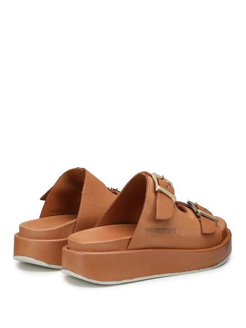 CATALINA Sandalo alto in pelle cognac - Scarpe Donna