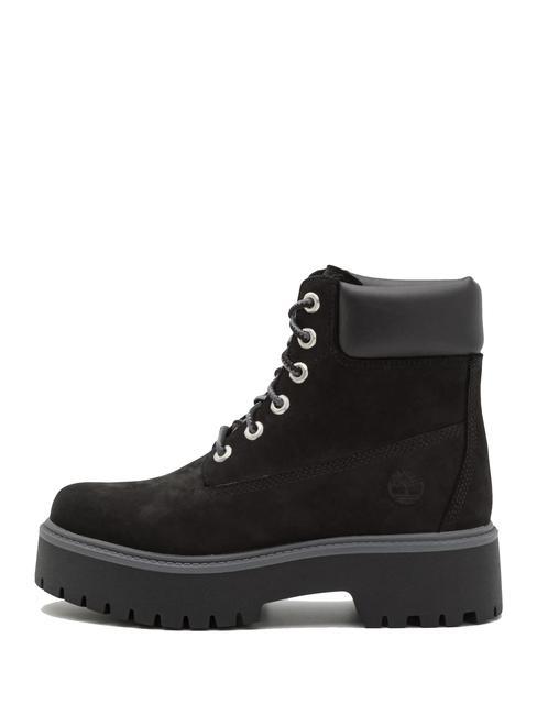 STONE STREET PLATFORM WP Stivaletto impermeabile in pelle JETBLACK - Scarpe Donna