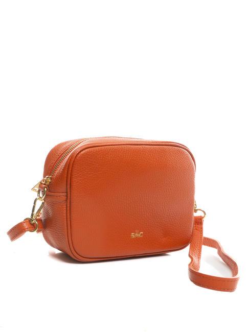 LUCIA Borsa pelle dollaro doppia tracolla  papaya - Borse Donna