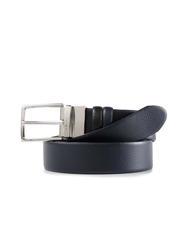 PIQUADRO MODUS Cintura reversibile in pelle nero/blu - Cinture - 2