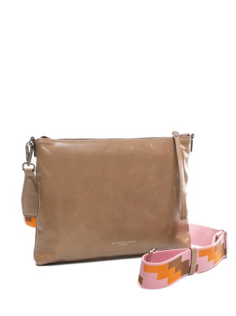 CLUTCH Borsa con tracolla, in pelle cameo - Borse Donna