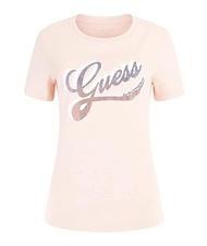 GUESS SHADED T-shirt logo in cotone calm pink - T-shirt e Top Donna - 3