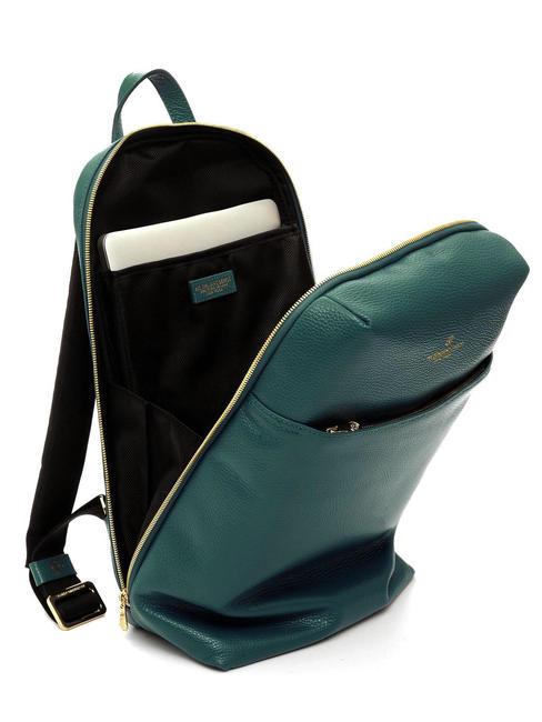 TIFFANY JANE Zaino in pelle porta pc 15.6" verde scuro - Zaini da lavoro porta PC