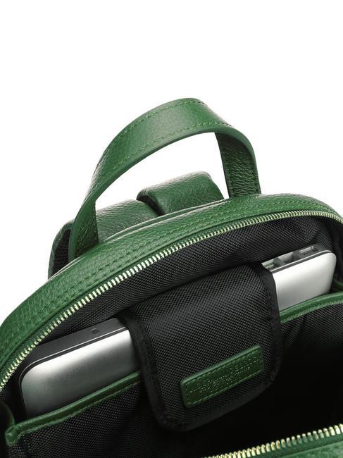 TIFFANY Zaino in pelle porta pc 14" verde scuro - Borse Donna
