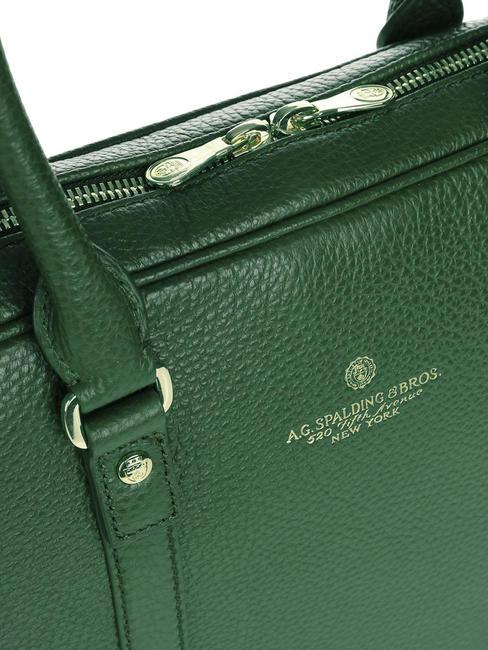 TIFFANY Cartella in pelle porta pc 15" verde scuro - Cartelle Lavoro