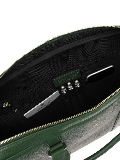 TIFFANY Cartella in pelle porta pc 15" verde scuro - Cartelle Lavoro