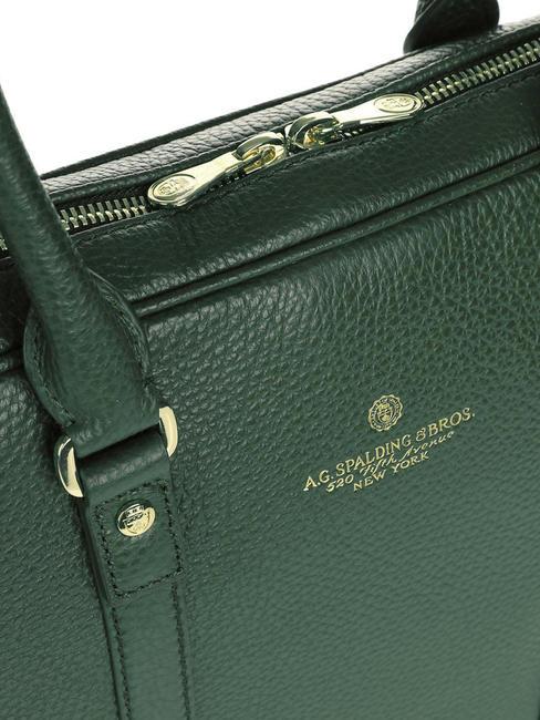 TIFFANY Cartella in pelle porta pc 15" verde scuro - Cartelle Lavoro