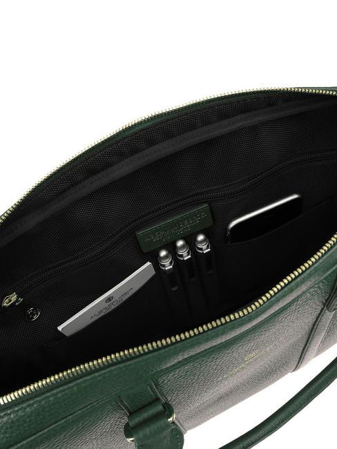 TIFFANY Cartella in pelle porta pc 15" verde scuro - Cartelle Lavoro