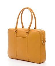 SPALDING TIFFANY Cartella in pelle 2 zip, porta pc 15" senape - Cartelle Lavoro - 2