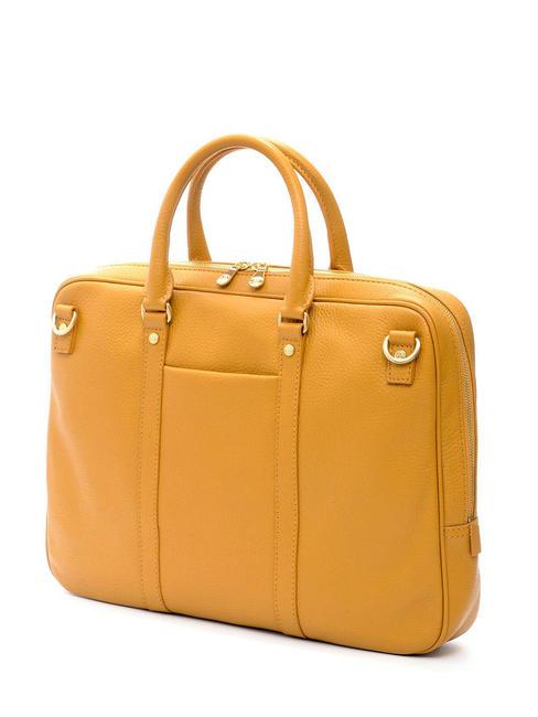 TIFFANY Cartella in pelle porta pc 15" senape - Cartelle Lavoro