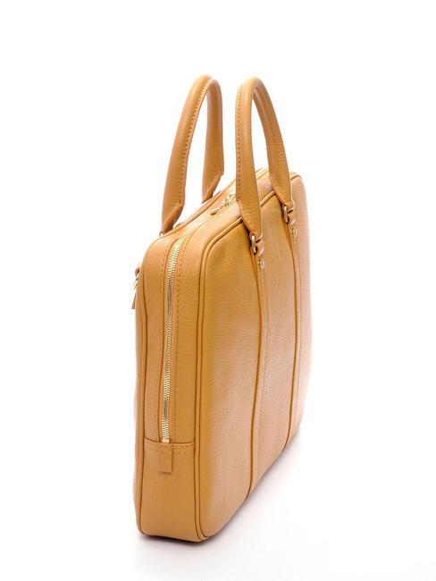TIFFANY Cartella in pelle porta pc 15" senape - Cartelle Lavoro