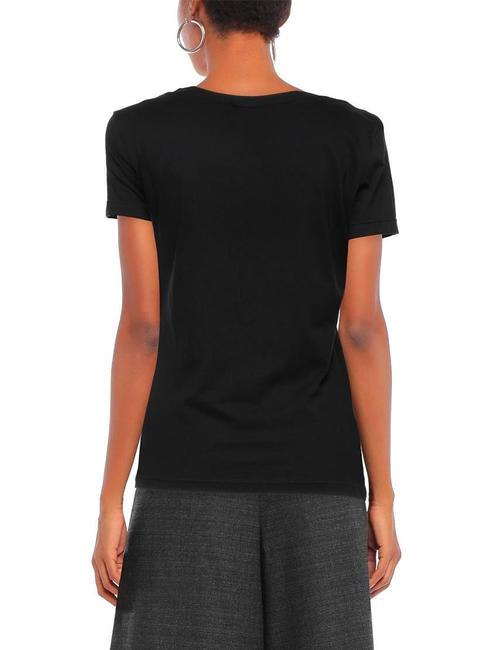 LOGO MIRROR T-shirt in cotone nero - T-shirt e Top Donna