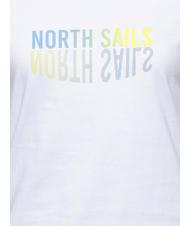 NORTH SAILS LOGO MIRROR T-shirt in cotone bianco - T-shirt e Top Donna - 4