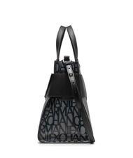 ARMANI EXCHANGE LOGO ALL OVER Borsa a mano con tracolla beige/nero - Borse Donna - 3