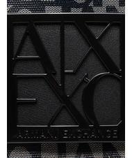 ARMANI EXCHANGE LOGO ALL OVER Borsa a mano con tracolla beige/nero - Borse Donna - 4