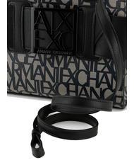 ARMANI EXCHANGE LOGO ALL OVER Borsa piccola con tracolla beige/nero - Borse Donna - 5