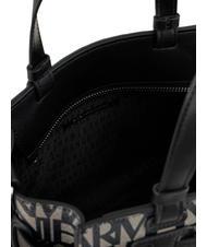 ARMANI EXCHANGE LOGO ALL OVER Borsa piccola con tracolla beige/nero - Borse Donna - 6