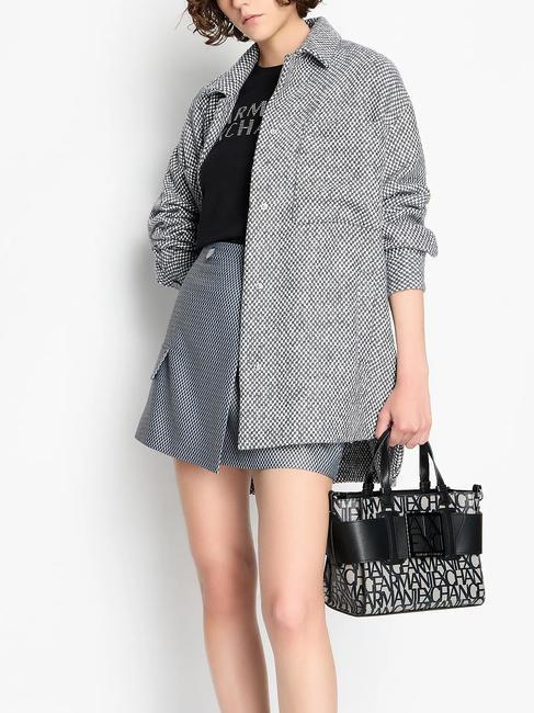 LOGO ALL OVER Borsa piccola con tracolla beige/nero - Borse Donna