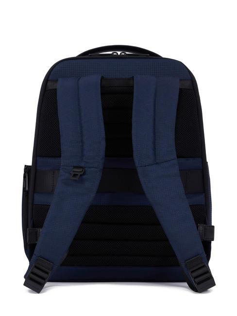 WOLLEM Zaino in pelle e tessuto, porta pc 14" blu - Zaini da lavoro porta PC