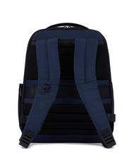 PIQUADRO WOLLEM Zaino in pelle e tessuto, porta pc 14" blu - Zaini da lavoro porta PC - 3
