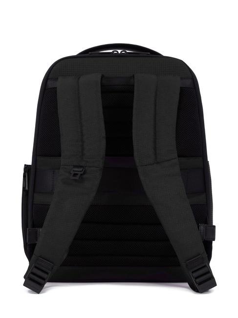 WOLLEM Zaino in pelle e tessuto, porta pc 14" Nero - Zaini da lavoro porta PC