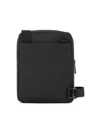 PIQUADRO WOLLEM Borsello porta ipad mini tessuto e pelle Nero - Tracolle Uomo - 4
