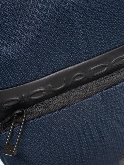 WOLLEM Borsello porta ipad mini tessuto e pelle blu - Tracolle Uomo