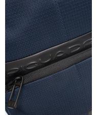 PIQUADRO WOLLEM Borsello porta ipad mini tessuto e pelle blu - Tracolle Uomo - 3