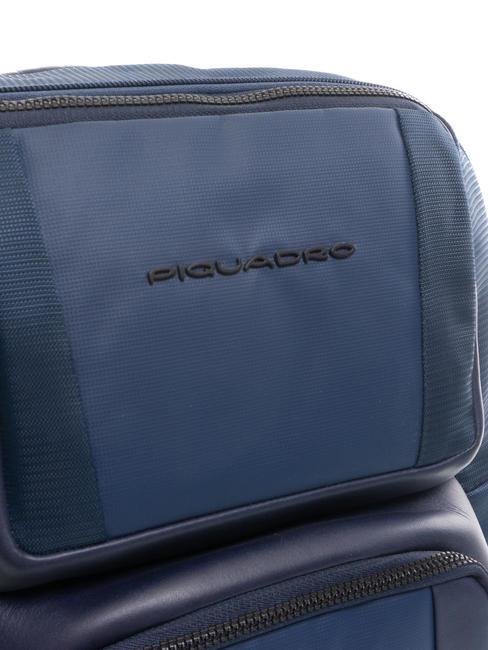 WALLABY Zaino in pelle e tessuto, porta pc 14", ok Ryanair blu - Zaini da lavoro porta PC