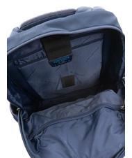 PIQUADRO WALLABY Zaino in pelle e tessuto, porta pc 14" blu - Zaini da lavoro porta PC - 5