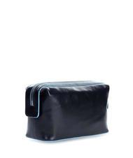 PIQUADRO BLUE SQUARE Beauty in pelle blu - Beauty Case - 2