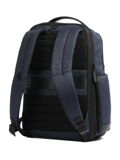 WOLLEM Zaino porta pc 15,6" in tessuto e pelle blu - Zaini da lavoro porta PC