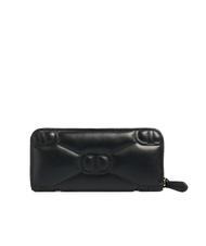 TWINSET LOGO QUILTED Portafoglio grande zip around nero - Portafogli Donna - 3