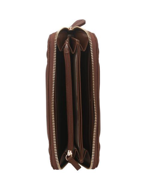 LOGO QUILTED Portafoglio grande zip around cioccolato - Portafogli Donna