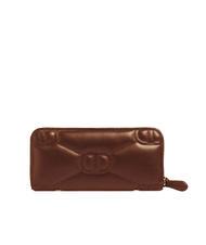 TWINSET LOGO QUILTED Portafoglio grande zip around cioccolato - Portafogli Donna - 3
