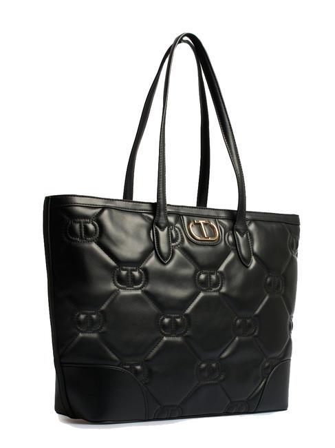 LOGO QUILTED Borsa shopping a spalla nero - Borse Donna